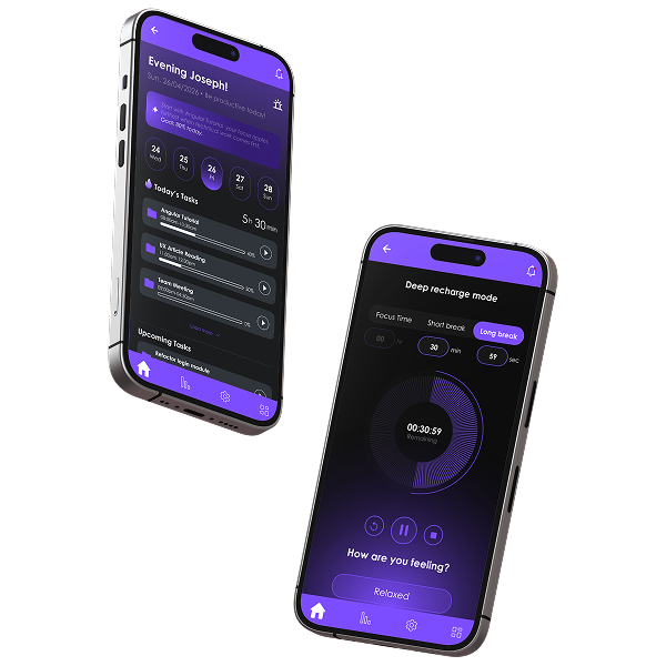 Deeply Mobile mockup/