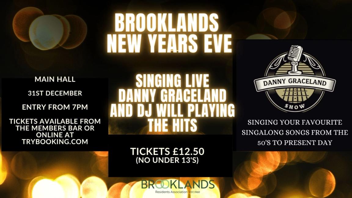 New Years Eve party in the hall with singer Danny Graceland and DJ Will