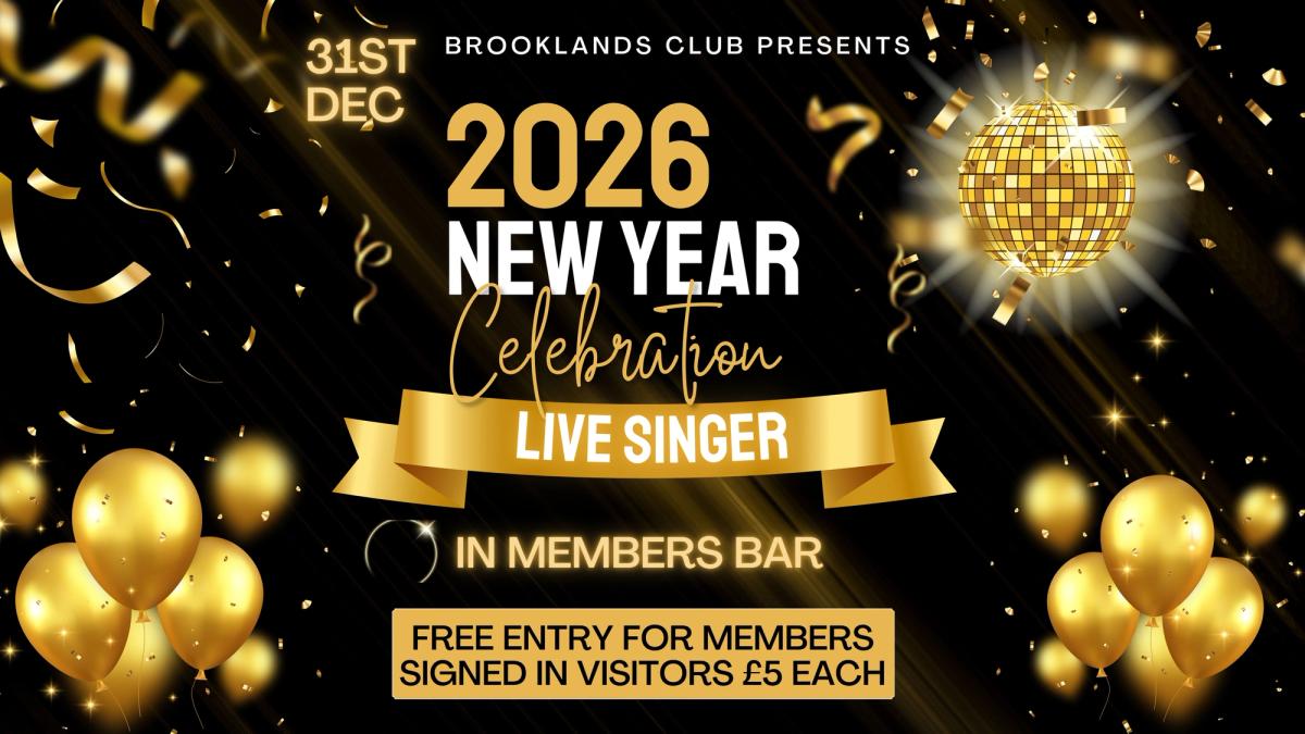 Celebrate New Years Eve at Brooklands club in the members bar 