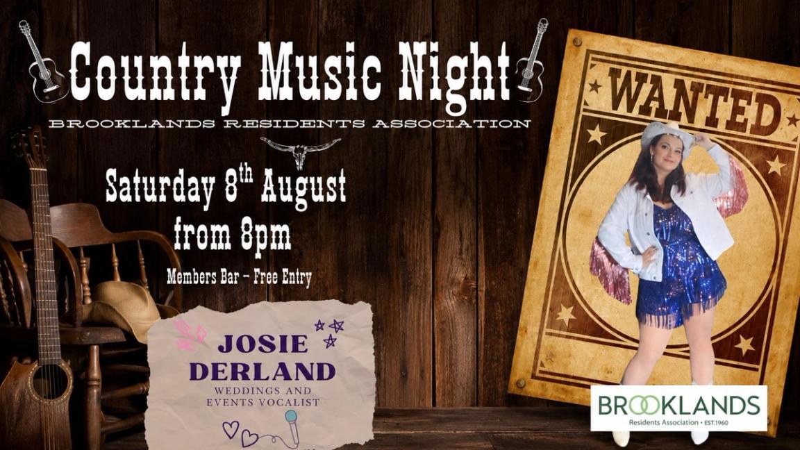 Country Music Night - Singing live Josie Derland