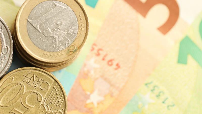 Euro banknotes and coins