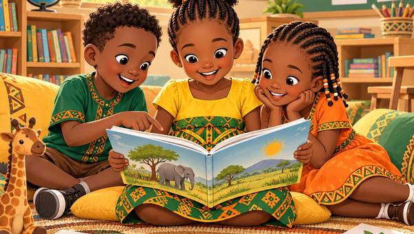 Children learn to read Ateso words