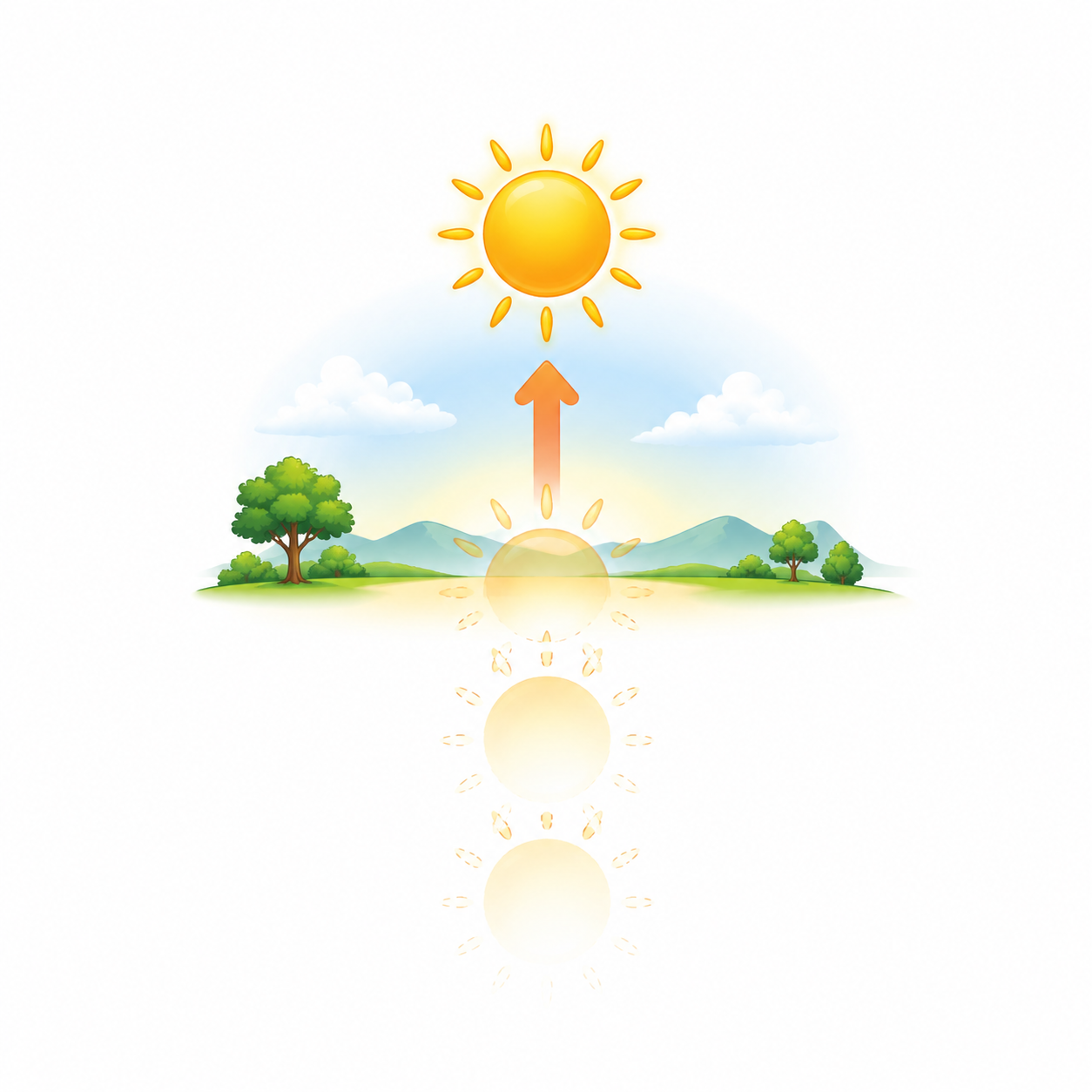 (Of sun) to rise
