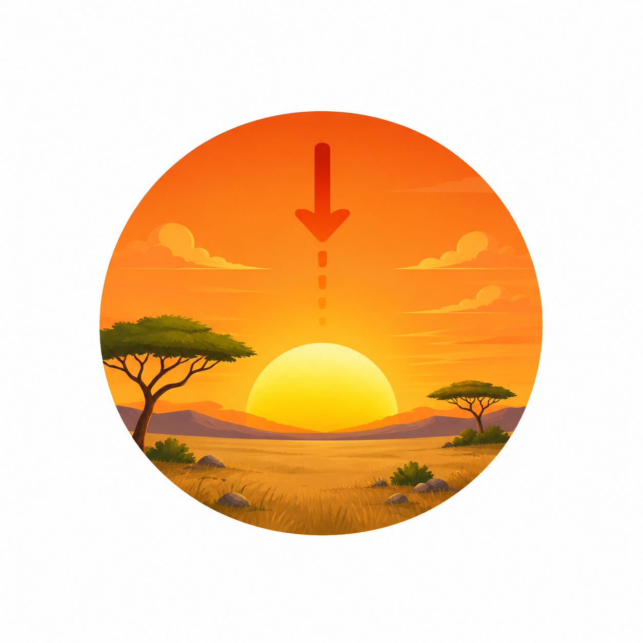 To set (sun, moon, etc.)