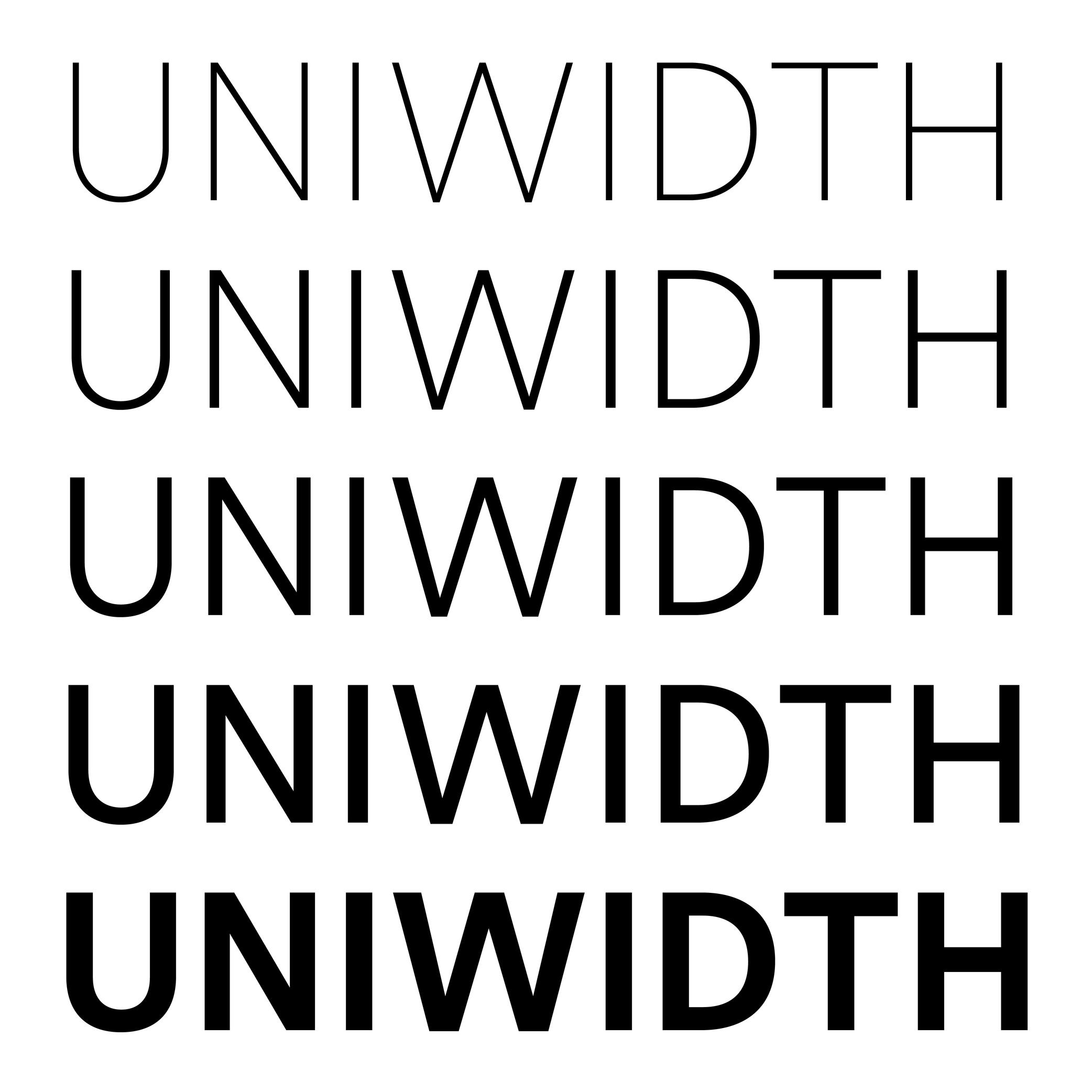 Uniwidth