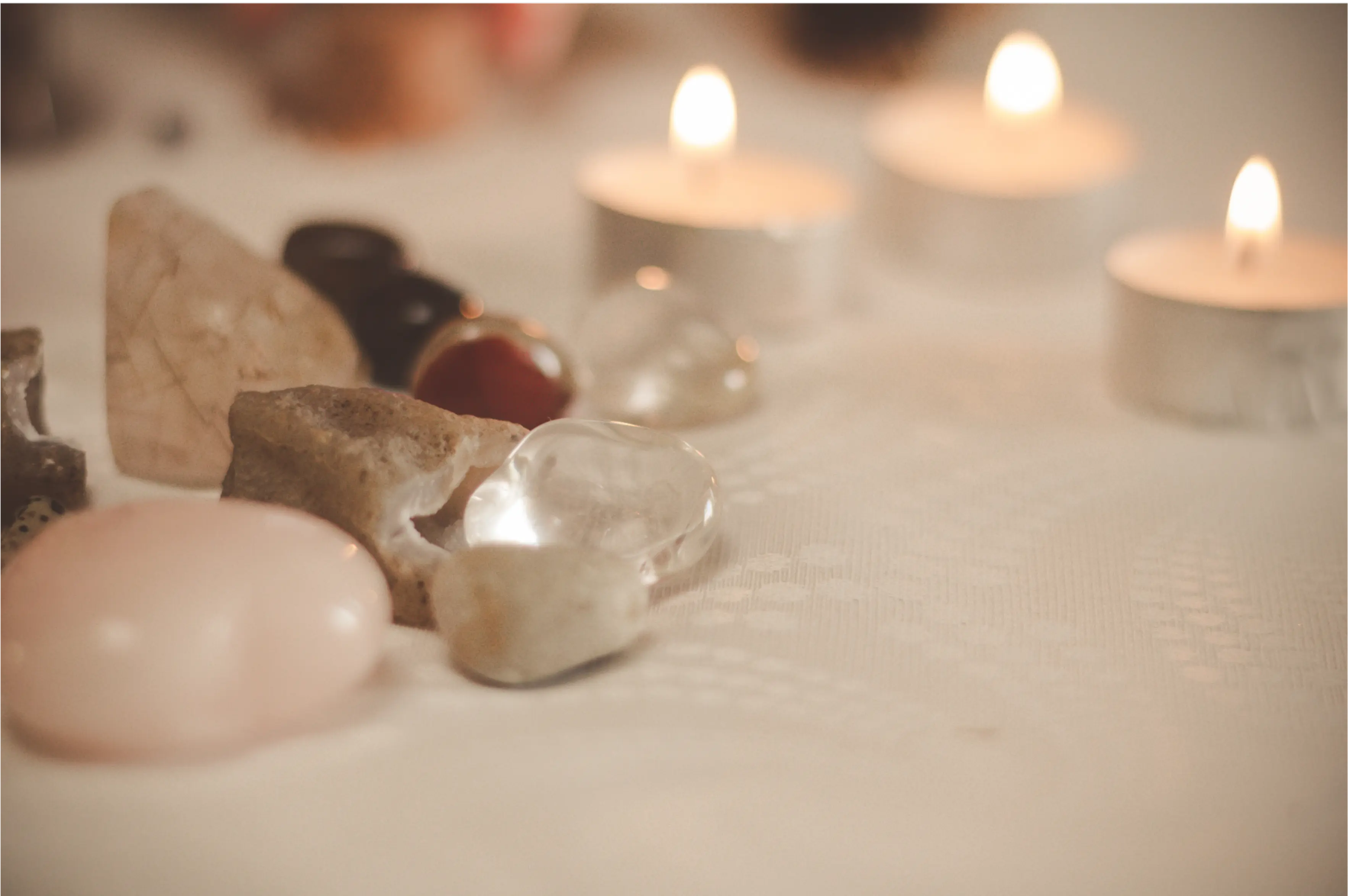 Crystals and candle light