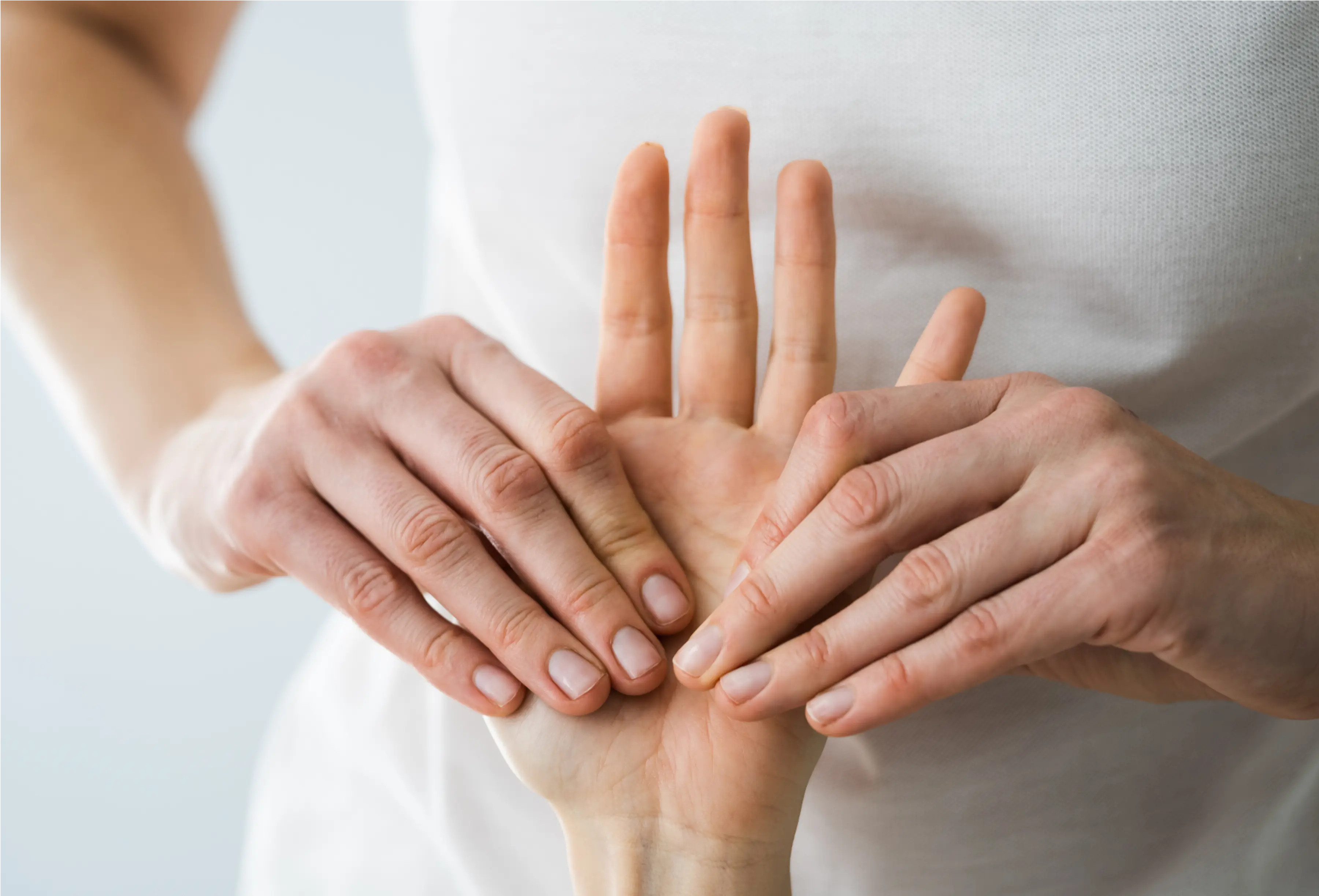 Close up of patients hand