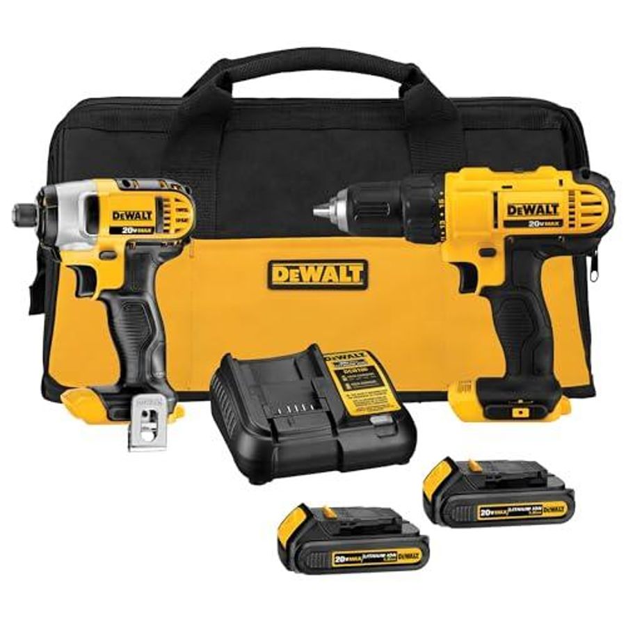 DEWALT 20V MAX Drill and Impact Driver (DCK240C2) Includes 2 Batteries, Charger and Bag - $129 shipped (all time low price)