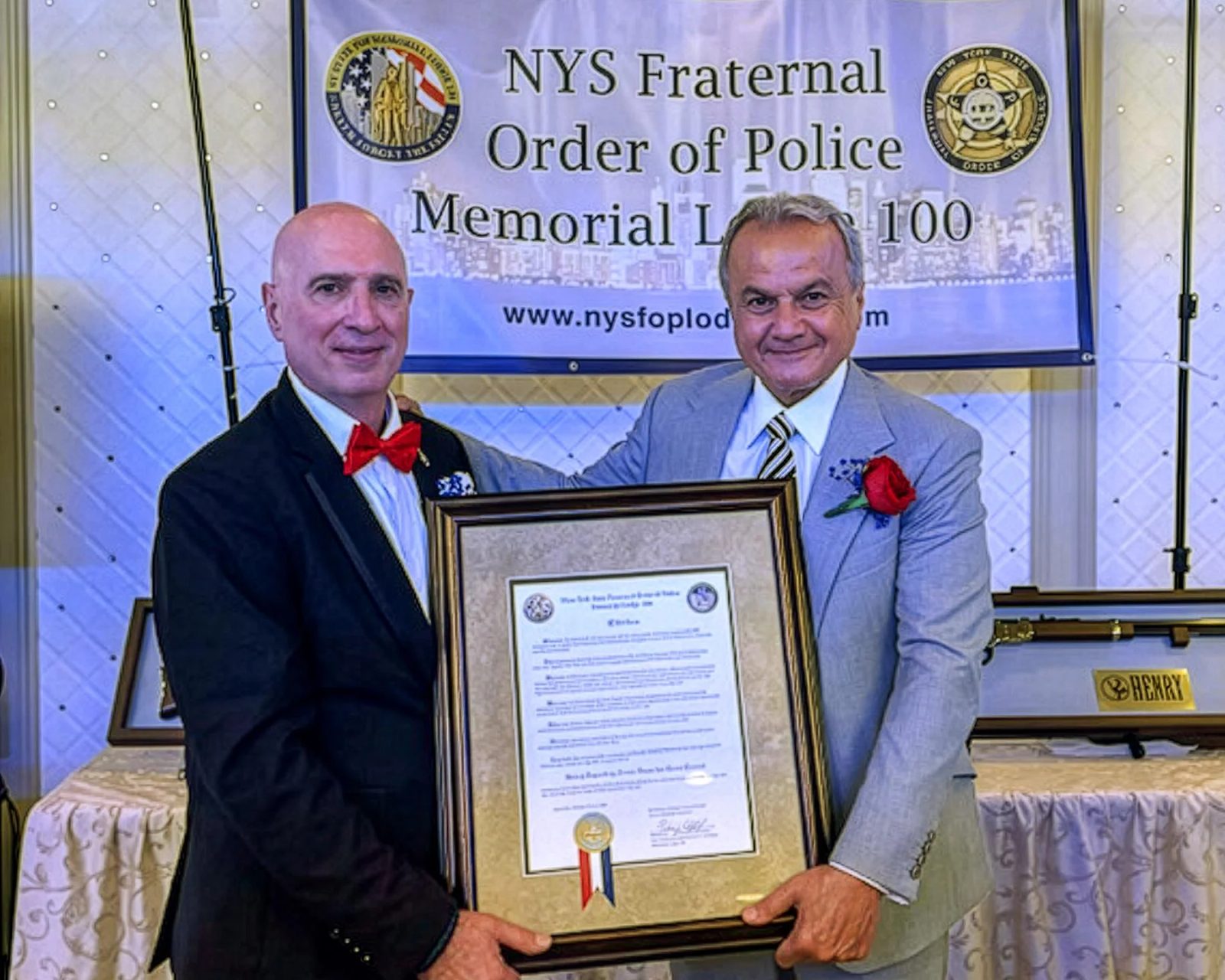 Henry Founder Anthony Imperato Named NYS FOP Lodge 100 Law Enforcement Supporter of the Year
