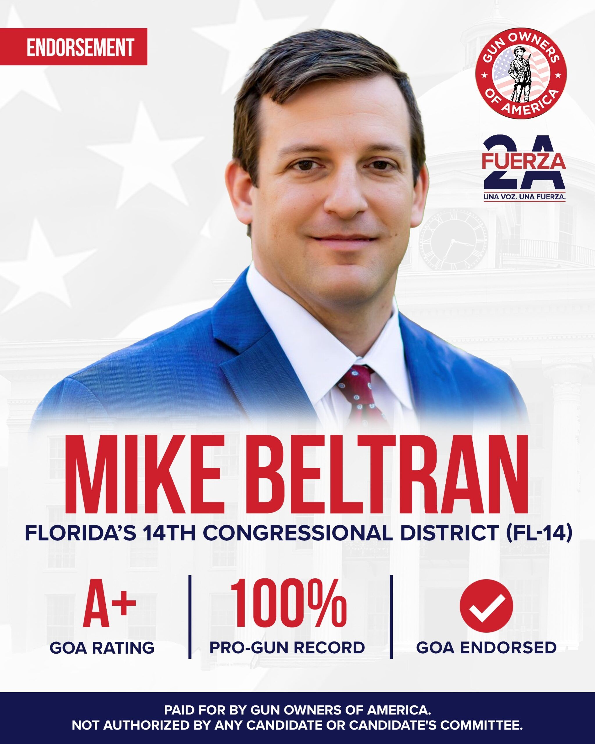 GOA Backs Mike Beltran, Who Sponsored Florida's Stalled Open Carry Bill