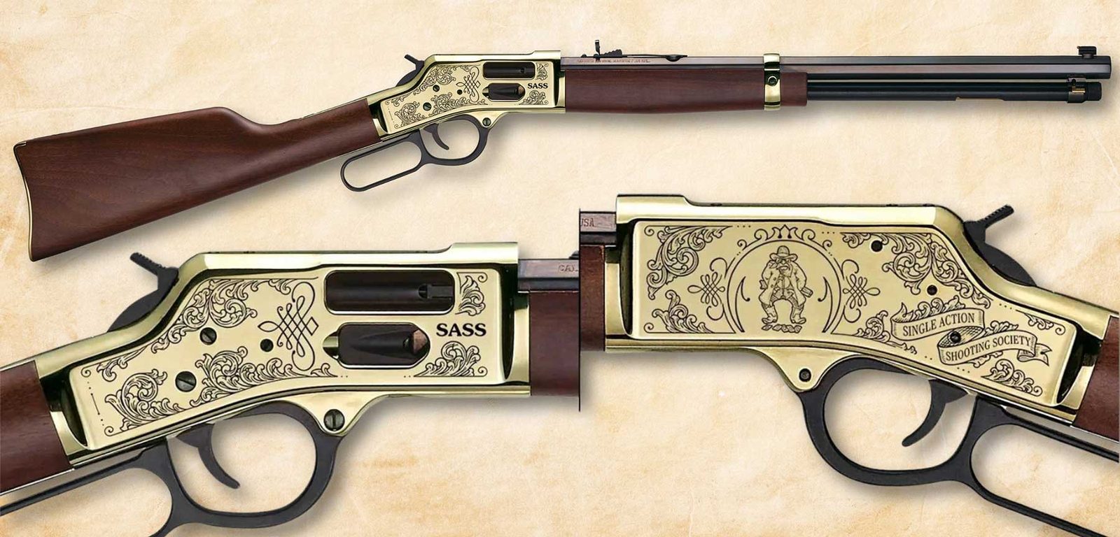 Henry Builds Engraved Big Boy Brass Rifle for SASS Members