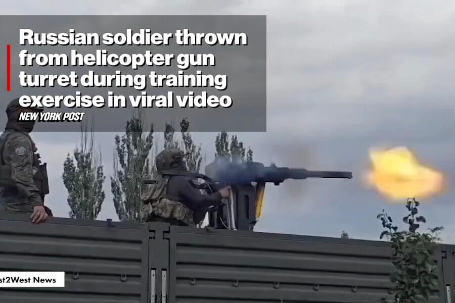 Watch: Russian Recruit Sent Flying by Machine Gun During Training Mishap