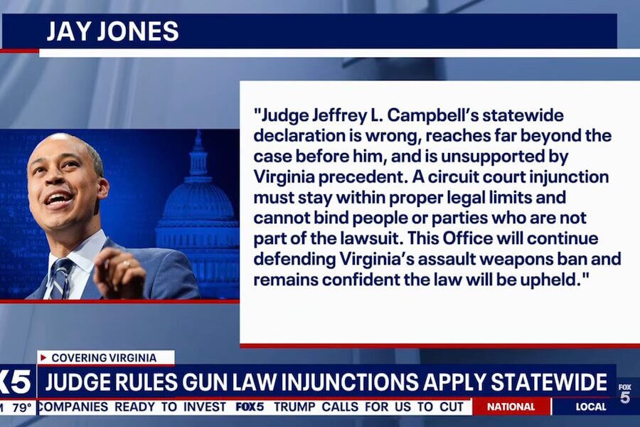 Federal Judge Blocks Virginia's Statewide AR-15 Ban