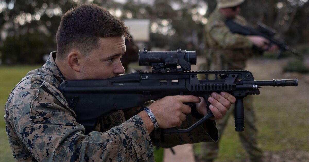 U.S. Marines Train with Australian EF88 Rifle During Joint Exercise