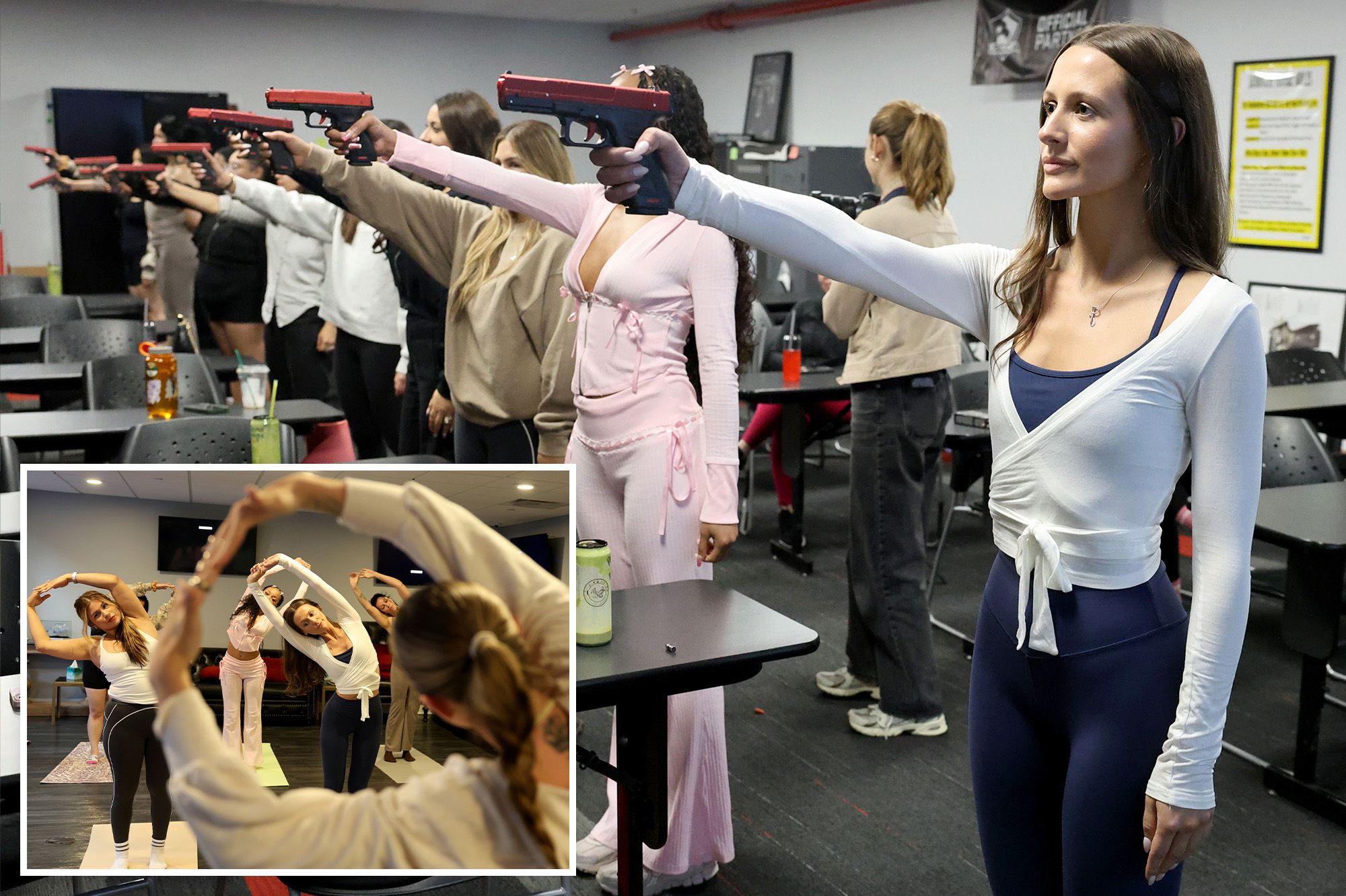 I took the first-of-its-kind ‘Pistols and Pilates’ class — and it left me sweating bullets