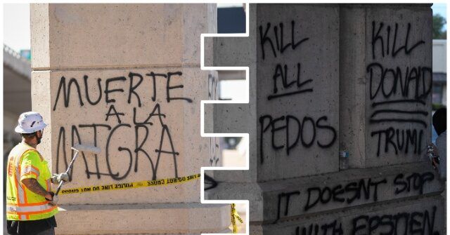 Austin Protesters Paint Death Threats Against Trump, ICE Officers