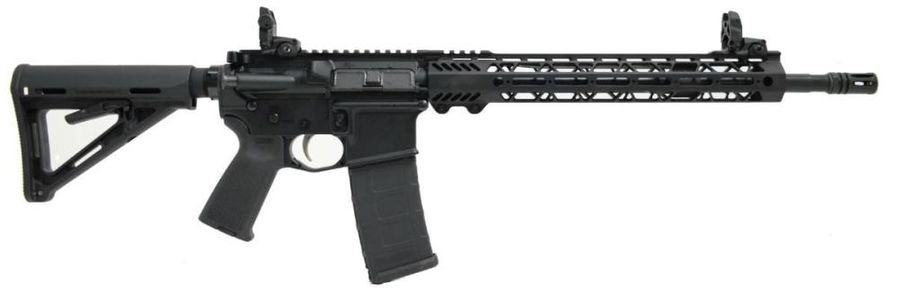 PSA 16" Mid-Length 5.56 NATO 1/7 Nitride 13.5" Lightweight M-Lok MOE EPT Rifle w/MBUS Sight Set - $549.99 + FREE Shipping