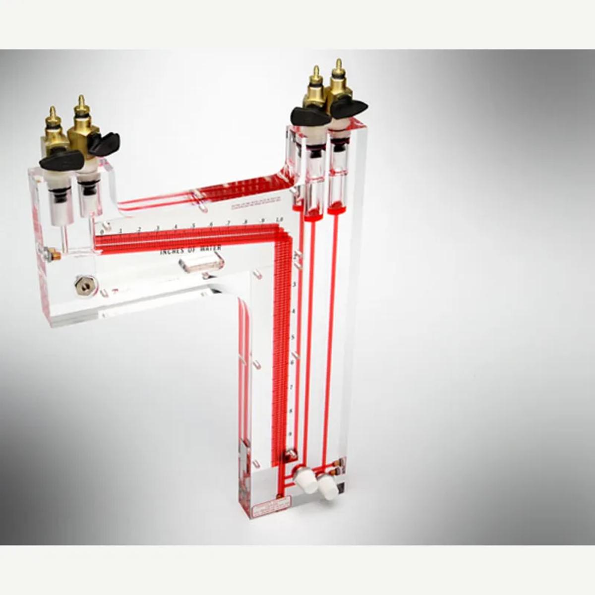 MAN-D1V10 10" Dual Vertical Inclined Manometer