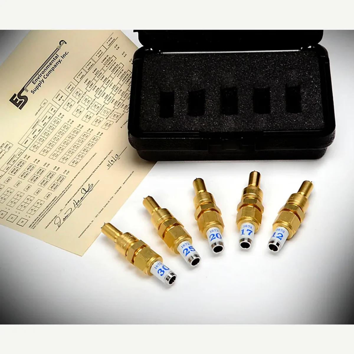 CO-QC8-B-SET Brass Critical Orifice Set