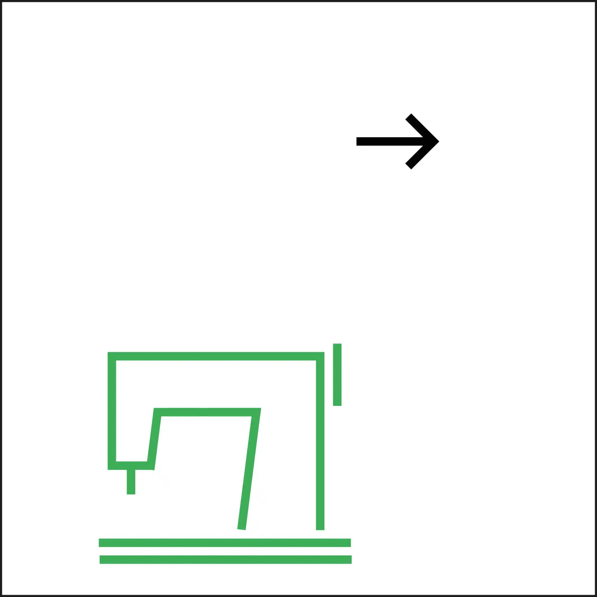 nähmaschine piktogramm