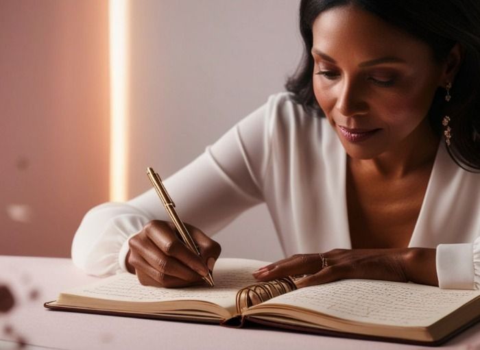 Woman journalling