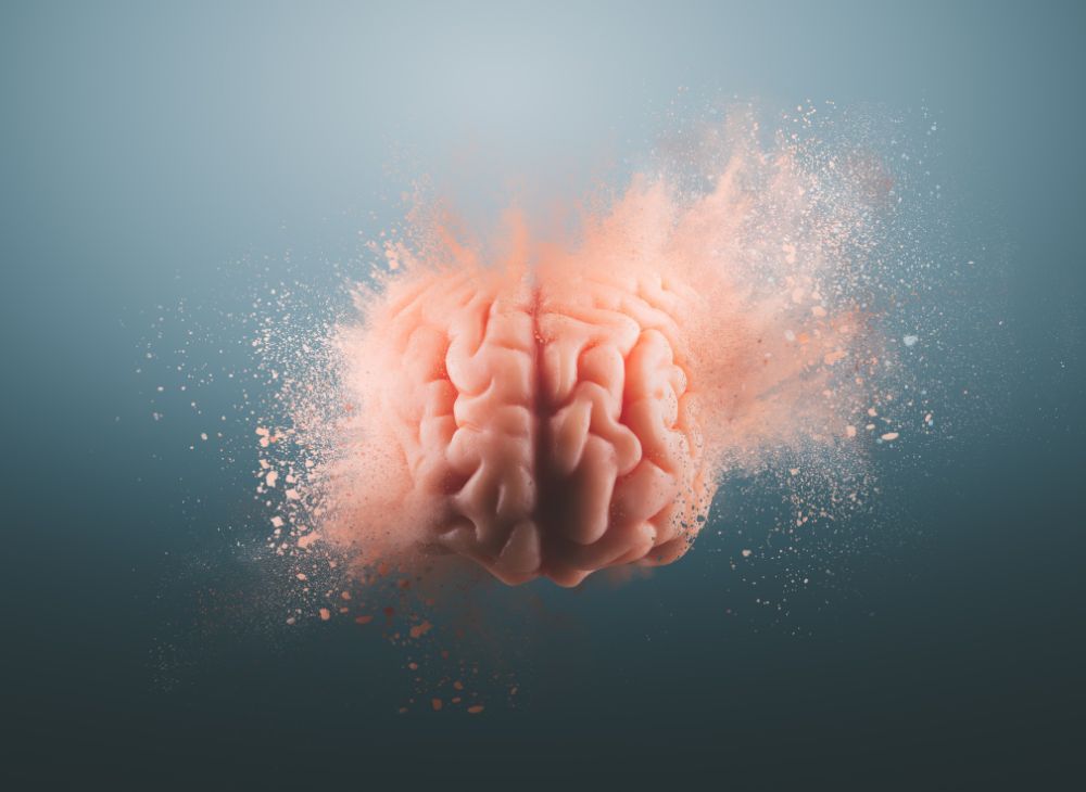 A brain exploding