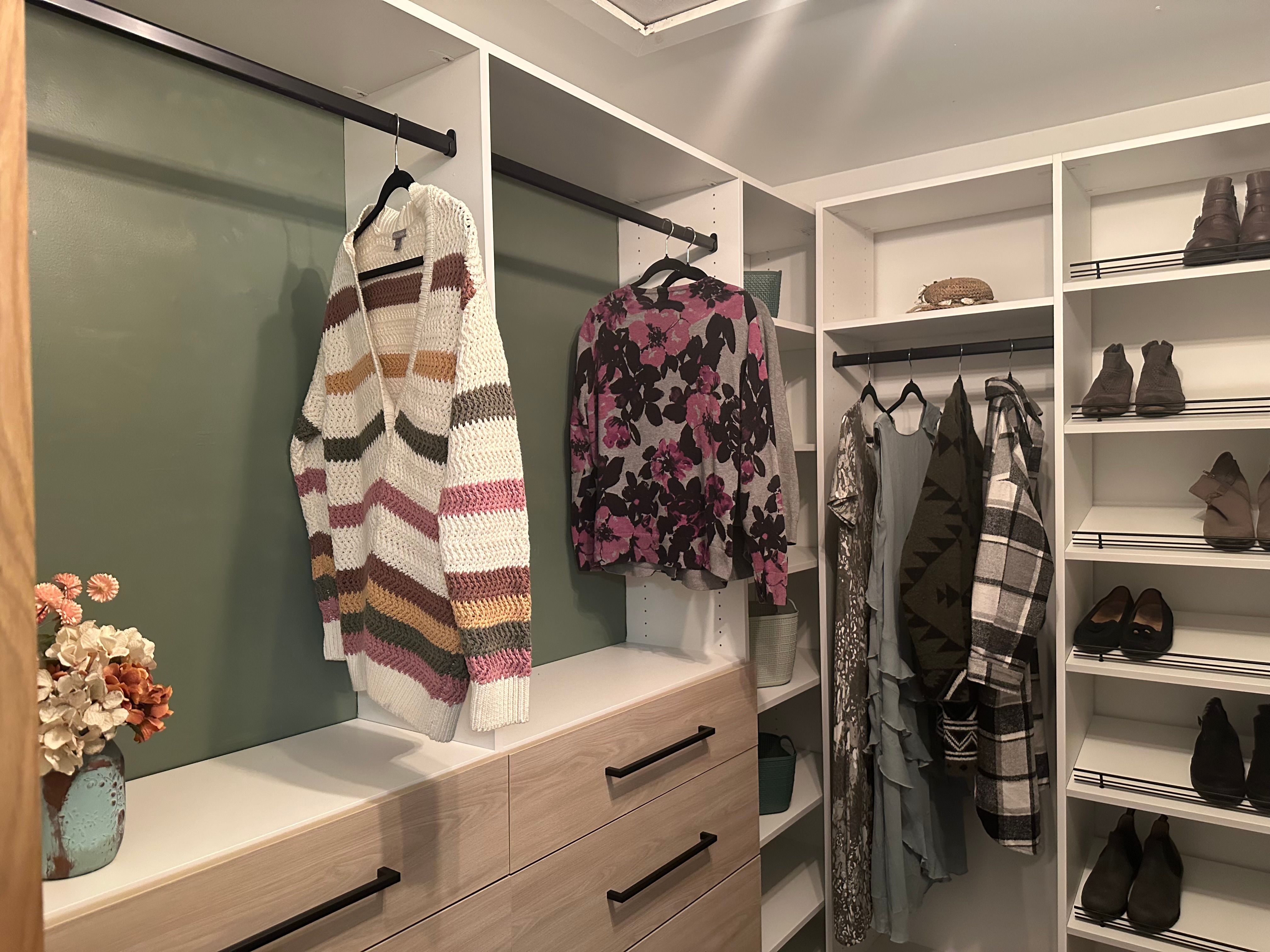 Left side with clothes