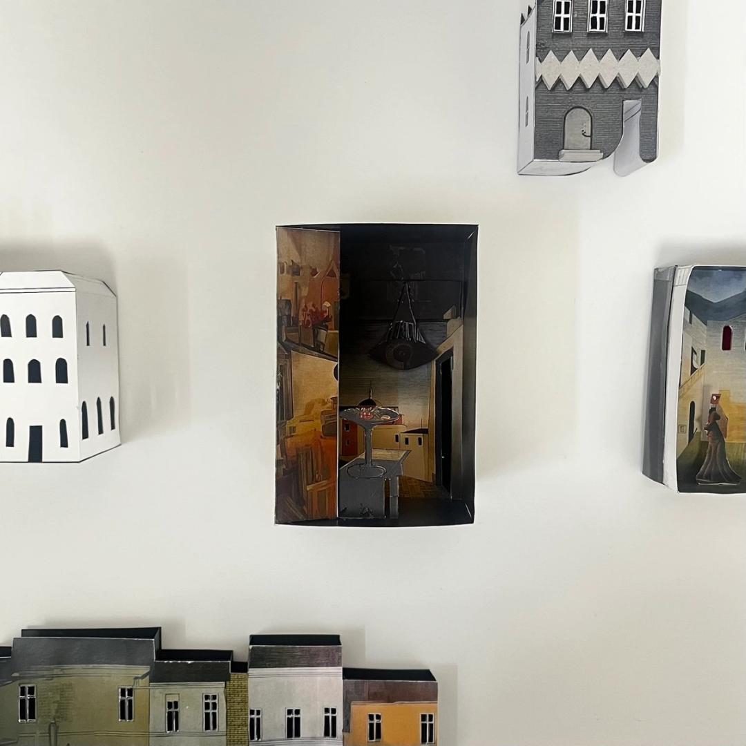 《箱模型 / Facade Model》 Collage, Relief, Depaysement, Generative AI, Framing, Layering, Pattern Language, Lineament, 2025, Hitoki Keino