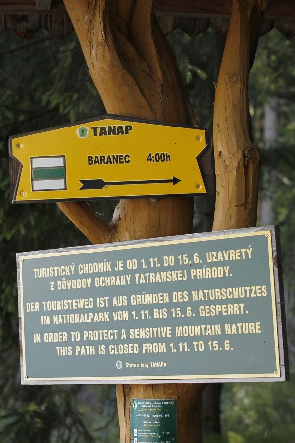 začiatok a koniec túry z Račkovej doliny