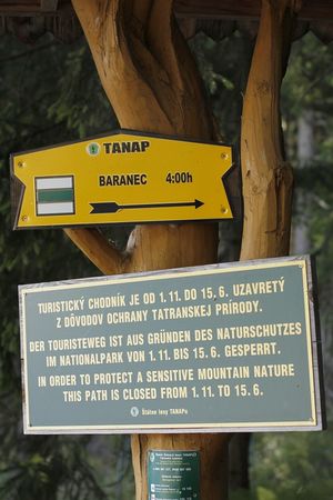 začiatok a koniec túry z Račkovej doliny