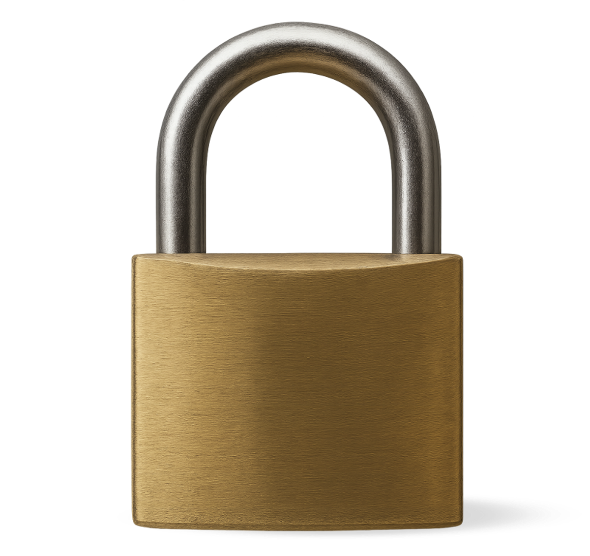 A secured padlock
