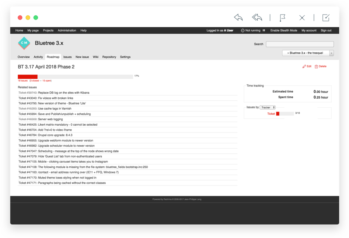 Bluetree redmine release