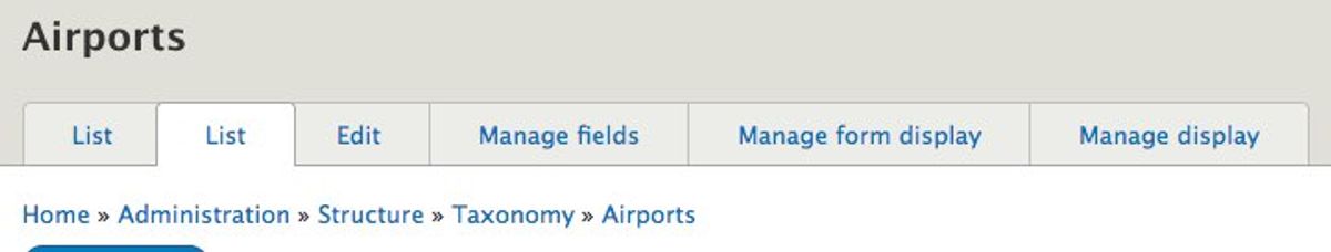 Duplicated 'List' tab