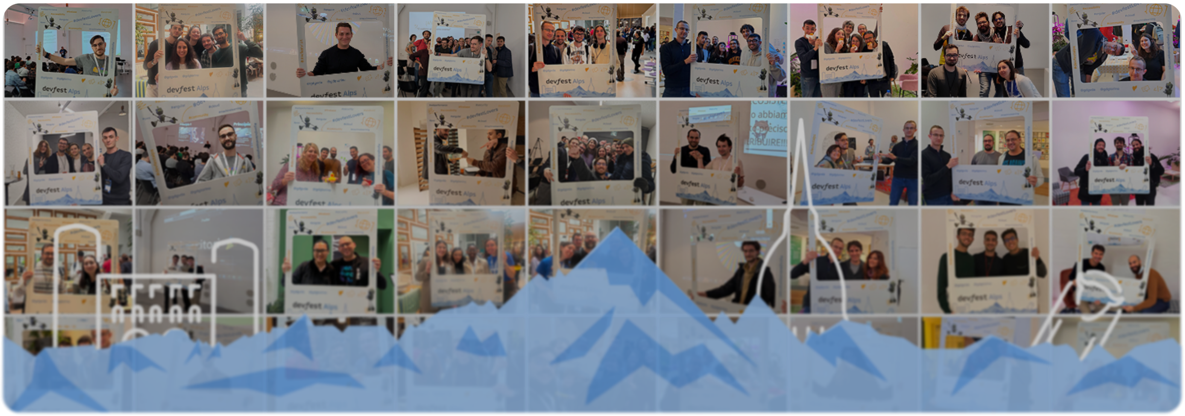 DevFest Alps crowd collage