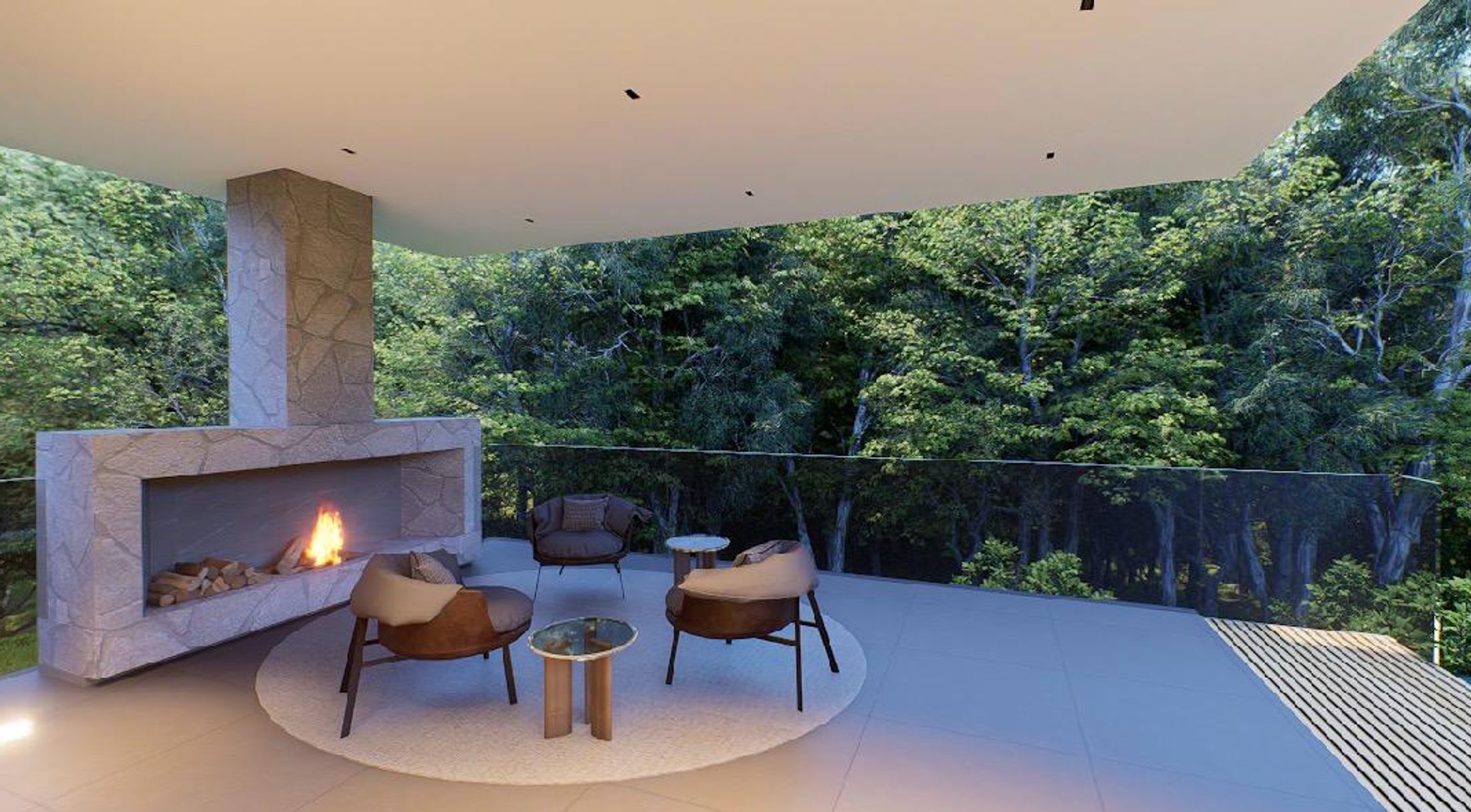 Fire pitch externo casa Jardim