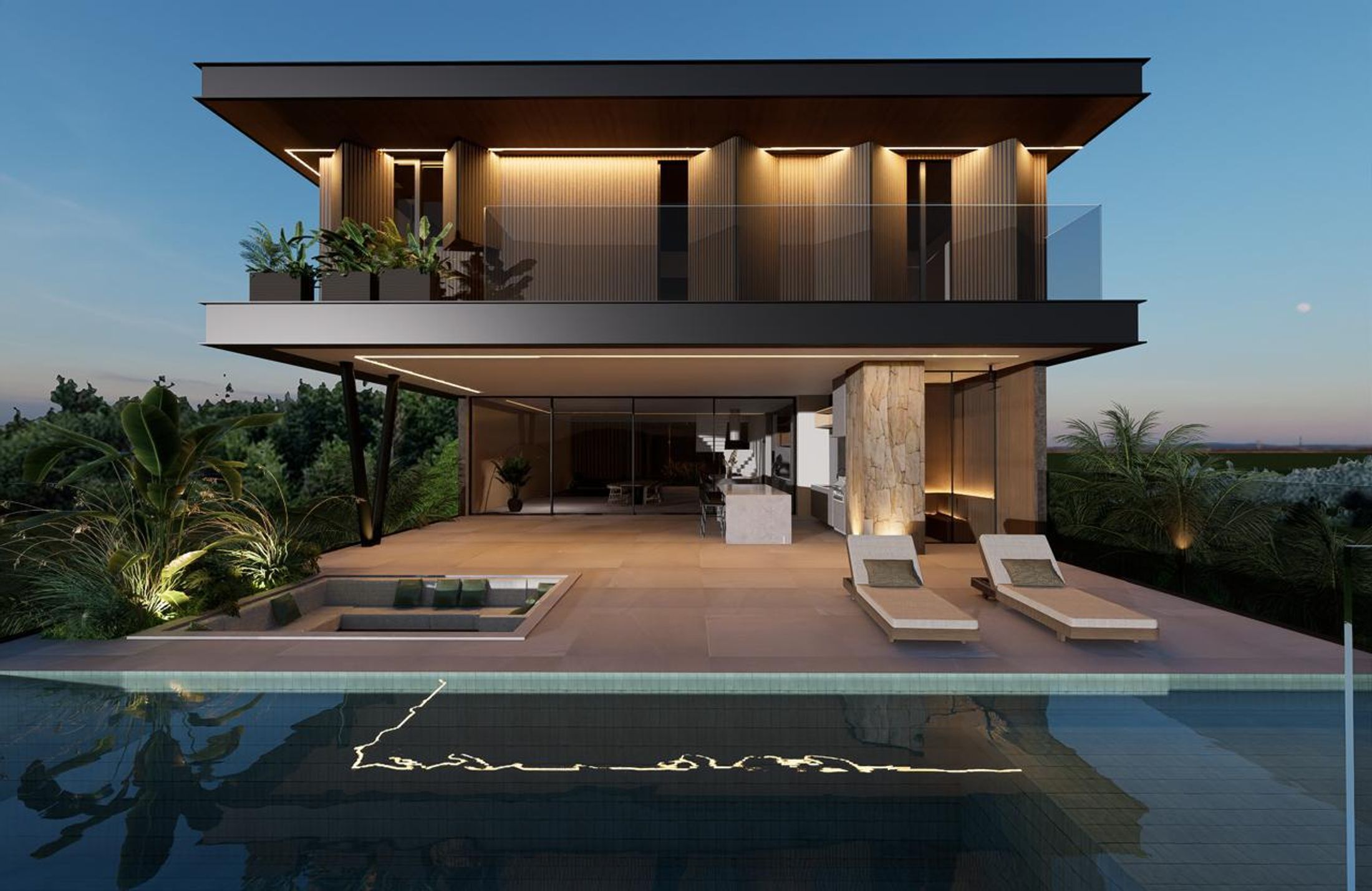 Fachada piscina
