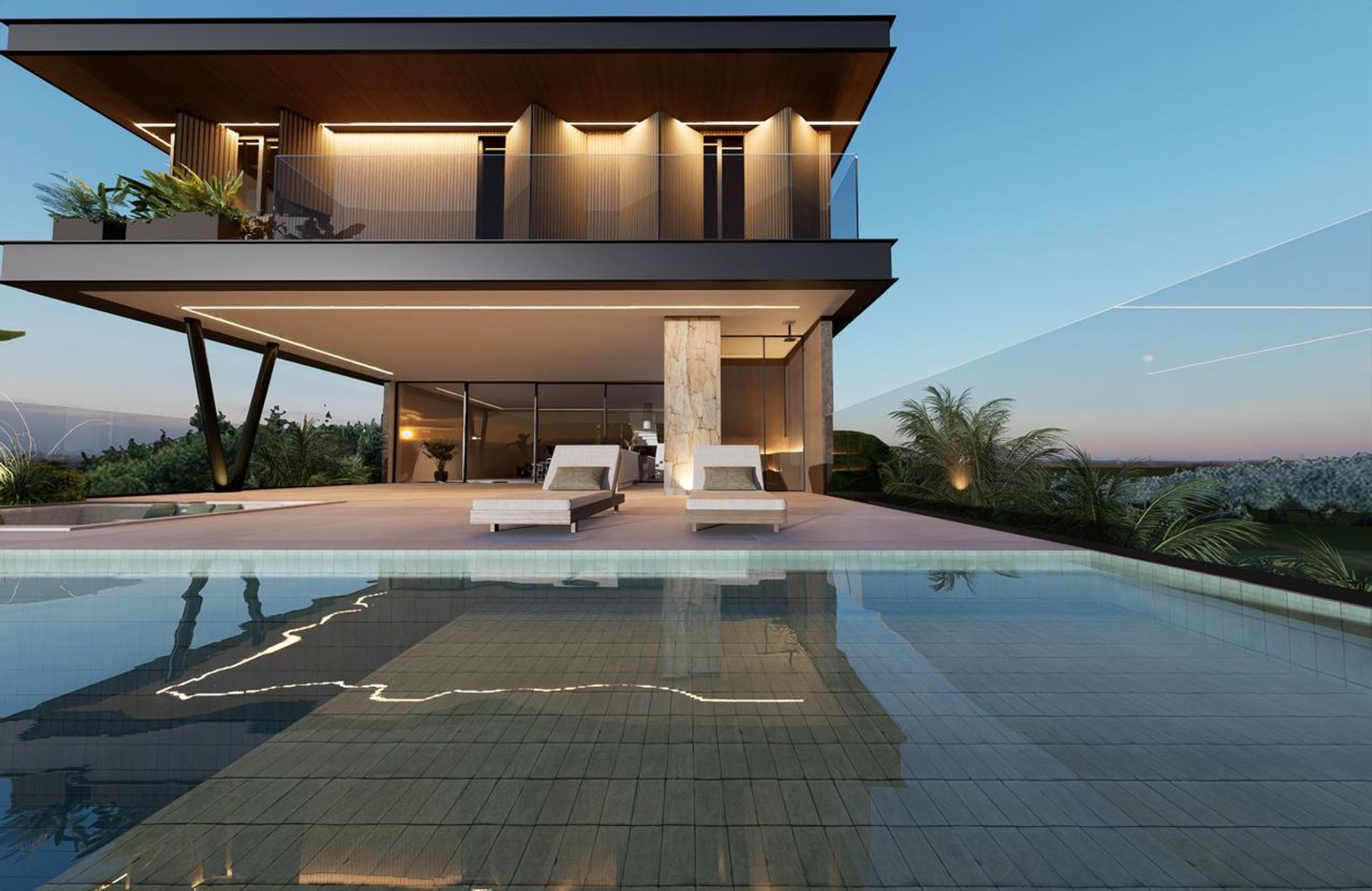 Fachada piscina