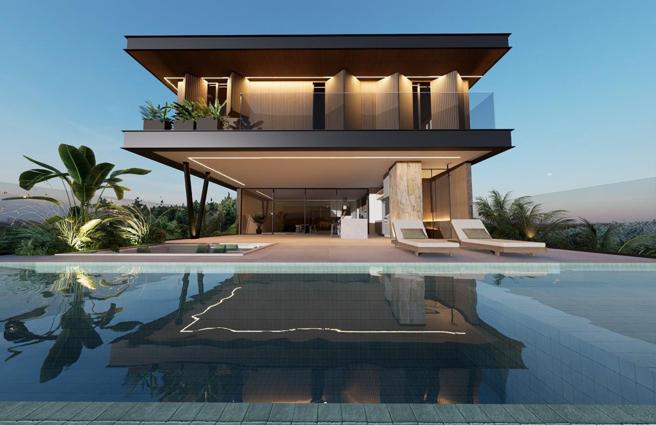 Fachada piscina