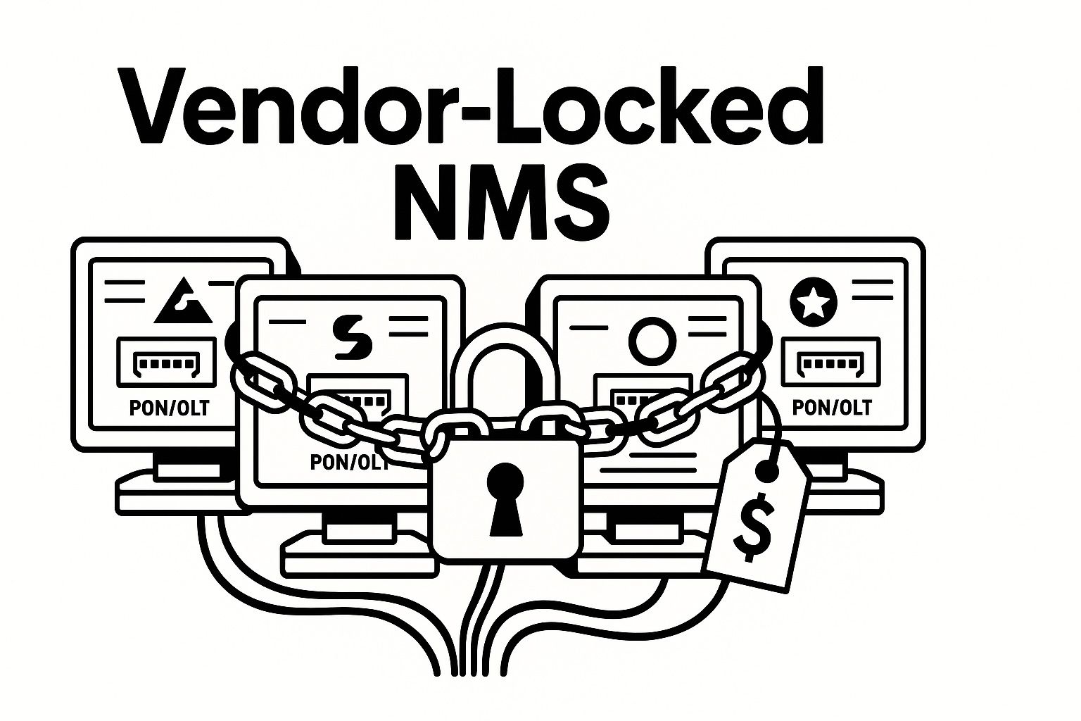 vendor-locked nms for pon and olt monitoring