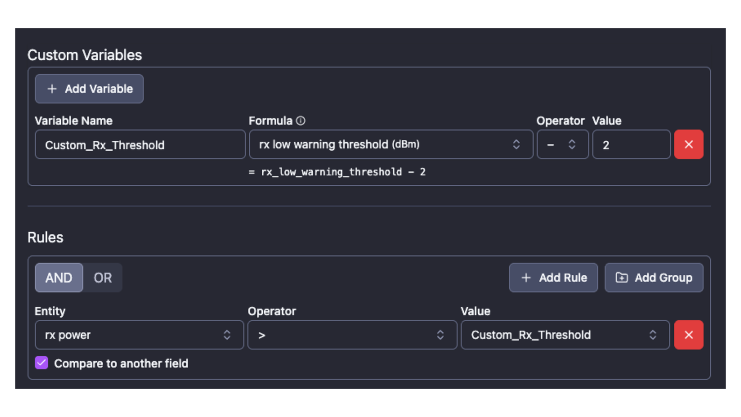 Dynamic and custom alarm values