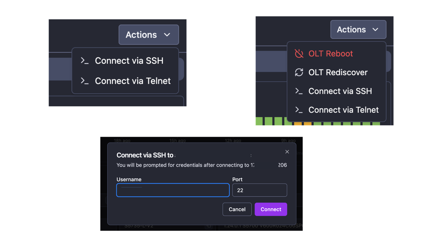 SSH/Telnet Actions