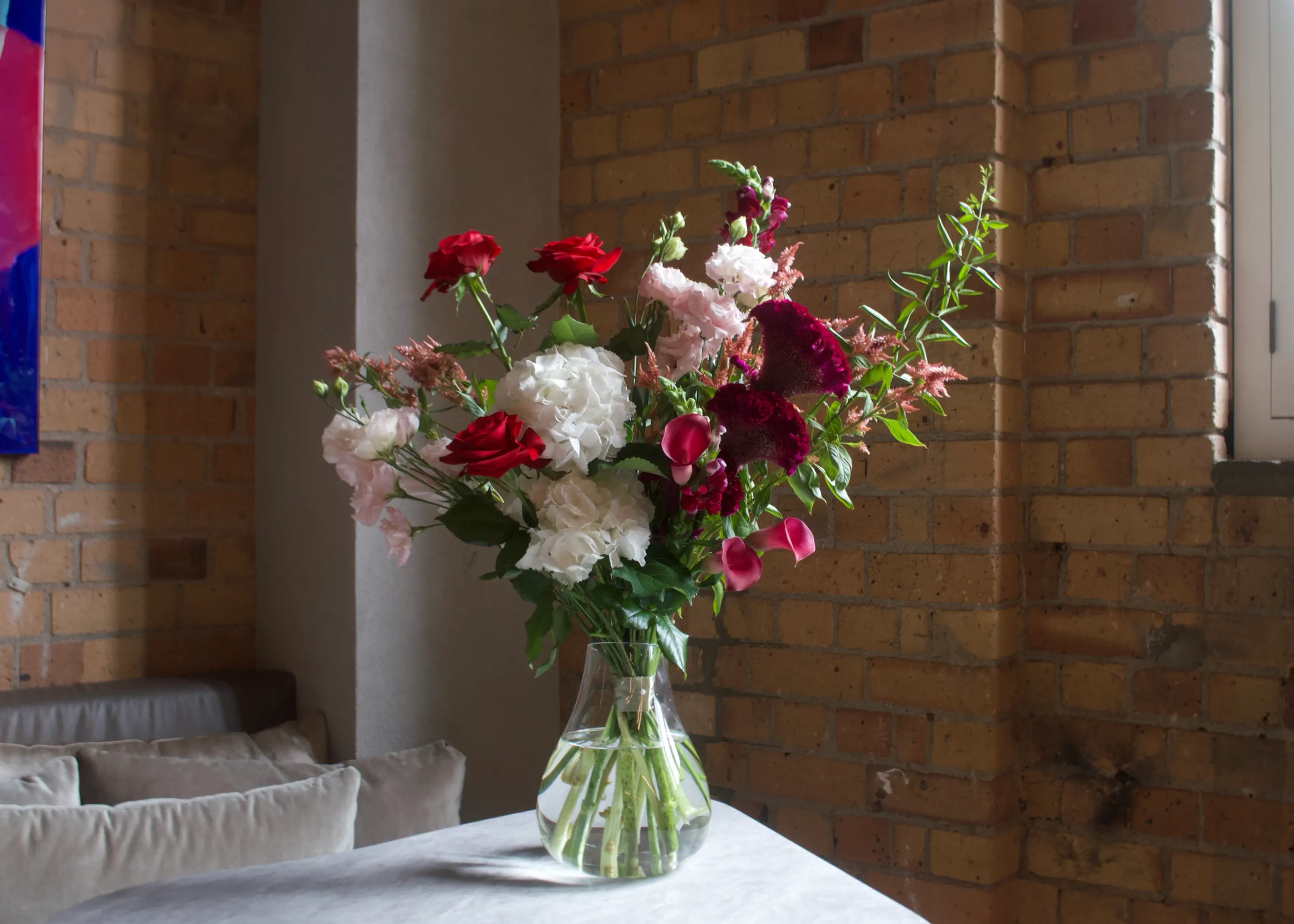Floral arrangement in vase