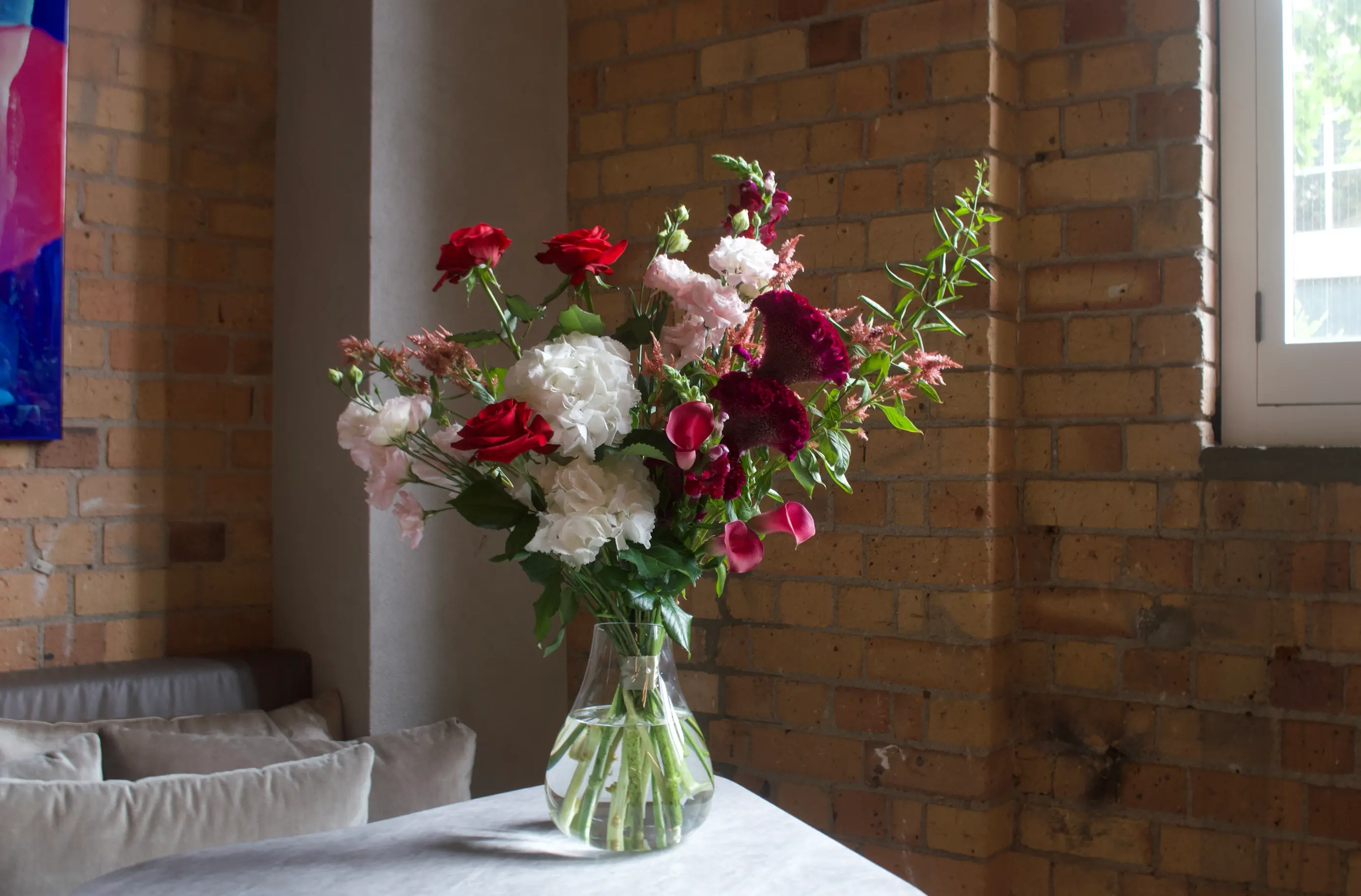 Floral arrangement in vase