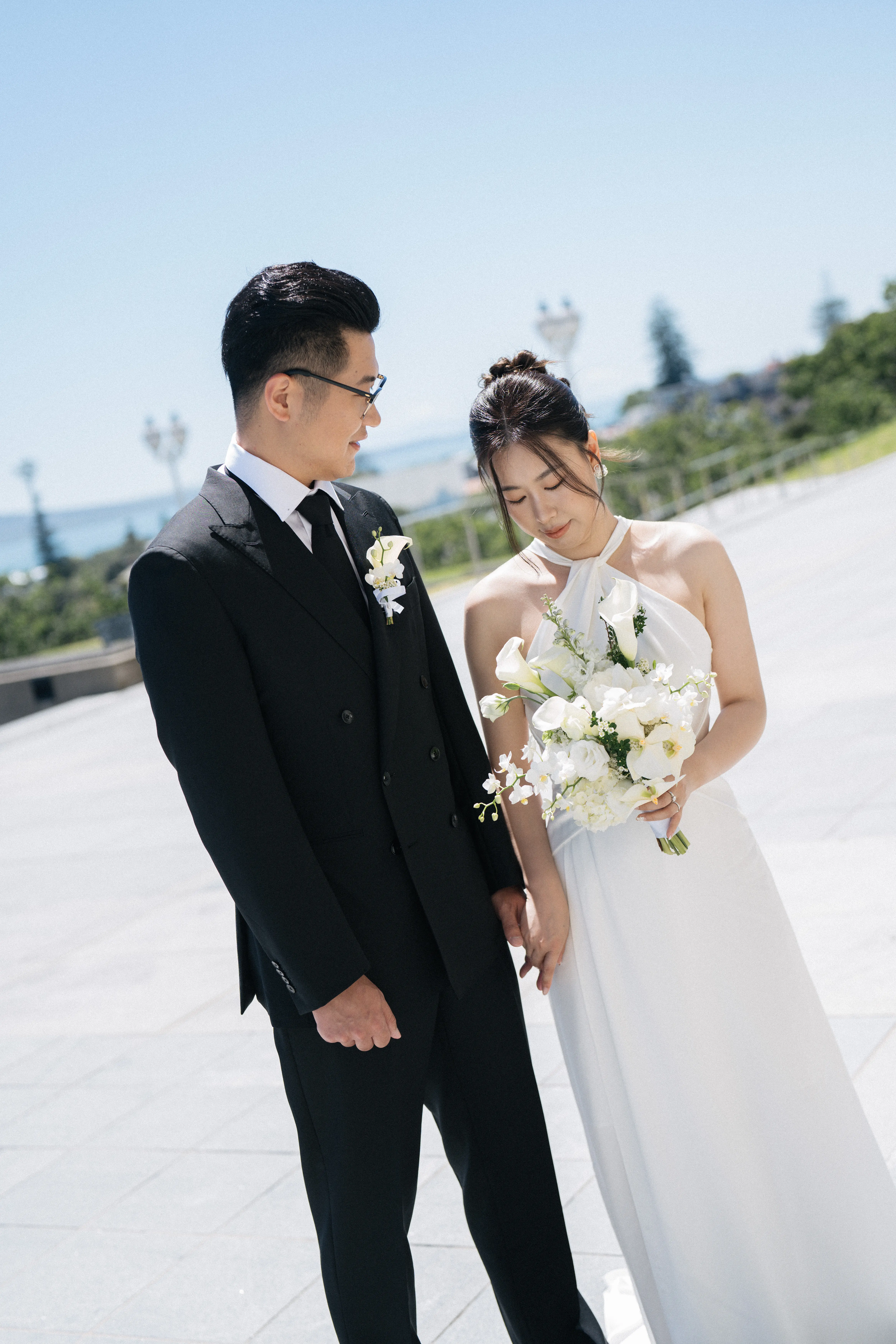 Wedding photography of married couple