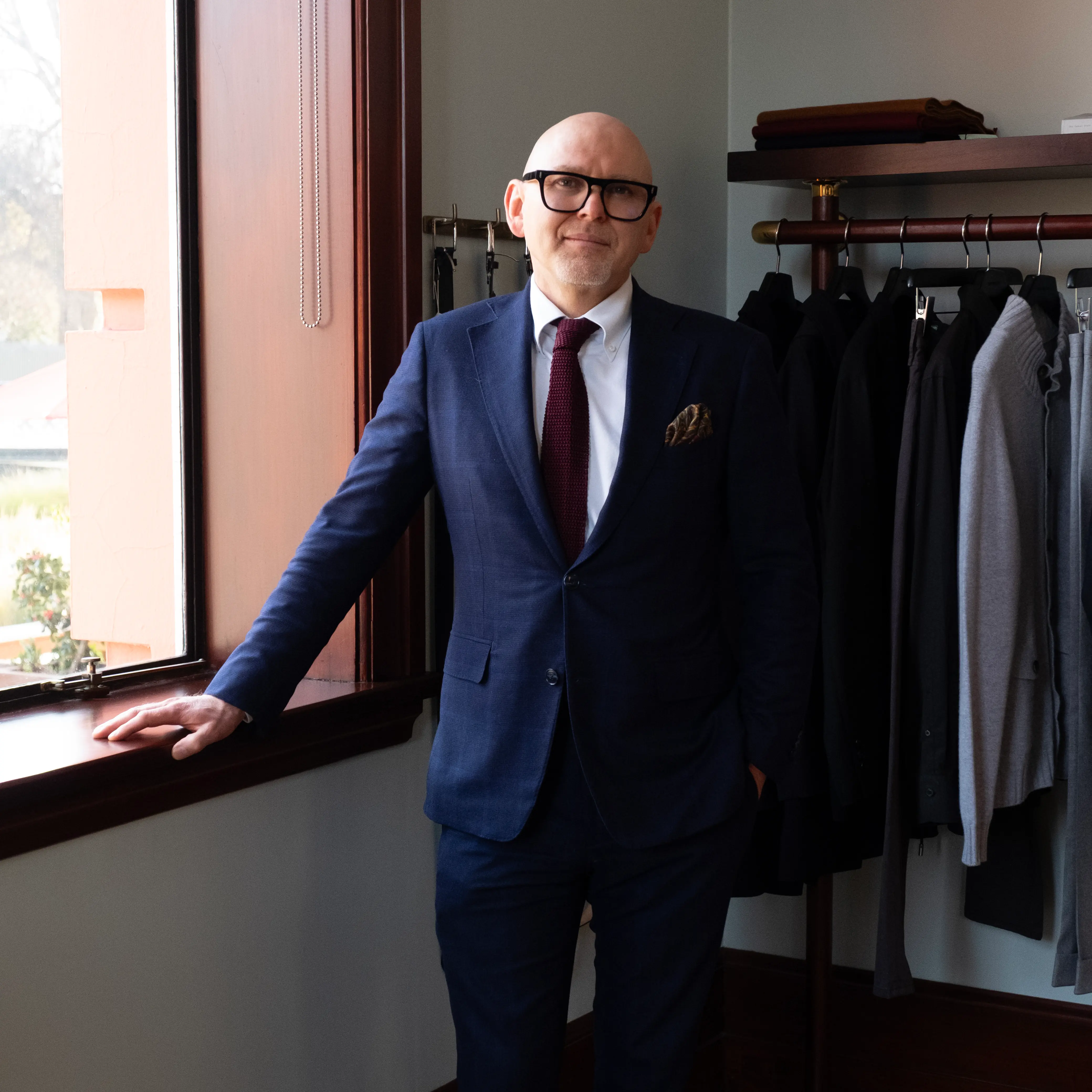 Fraser Bremford staing in Crane Brothers Christchurch Store