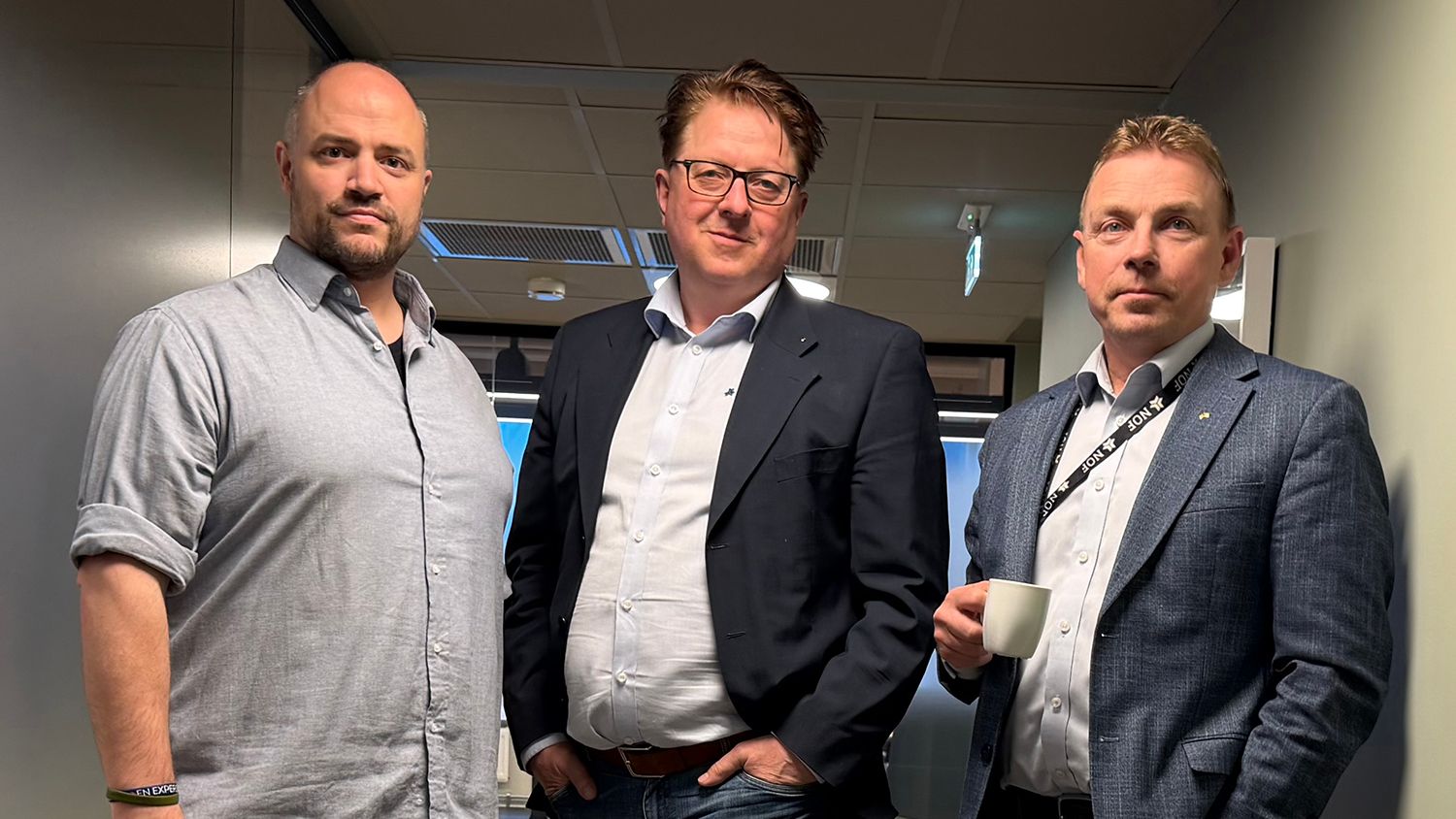 NOFere hos mekleren, Magnus Strømsvåg (forhandler), Staale I Reiten (leder) og Arne Markus Svendsen (nestleder)