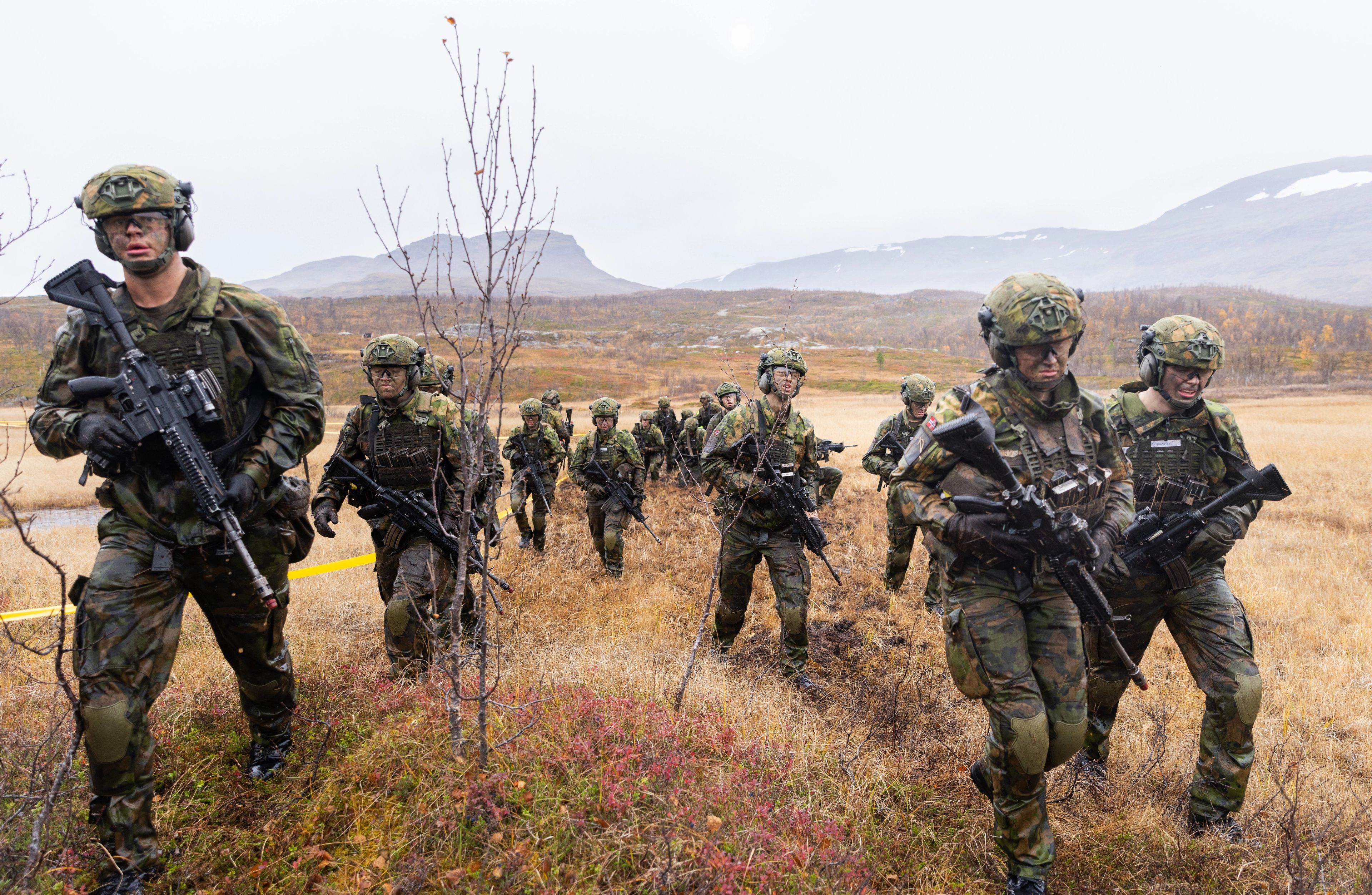 Rekrutter i Panserbataljonen har gjennomført et dragonløp. Trening og øving er viktig for Forsvarets mentale beredskap. Foto: Nikolai Holand Mathisen / Forsvaret
