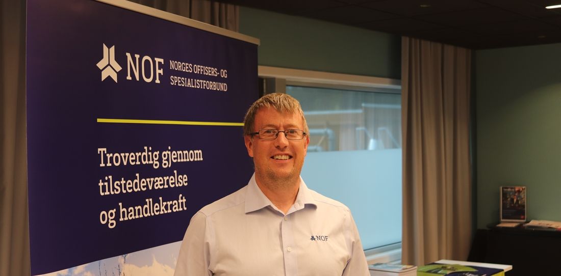 Portrettbilde av Stian Rasmussen, vara HTV i Luftforsvaret for NOF.