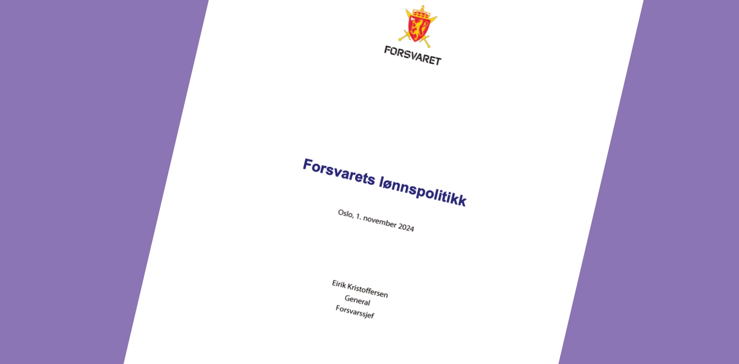 Hovedbilde for artikkelen: "Ny lønnspolitikk i Forsvaret"