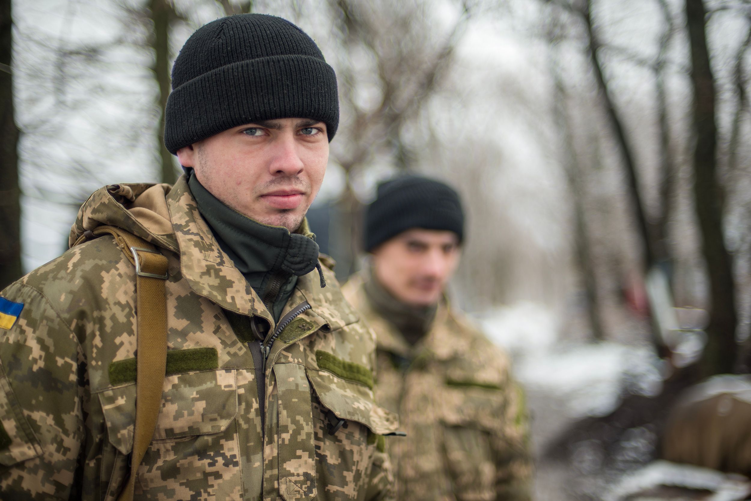 Ukrainske soldater ved fronten for 12 år siden. Foto: Torgrim Halvari